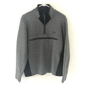 BOSS Hugo Boss Quarter Zip Pulllover, Size: Medium